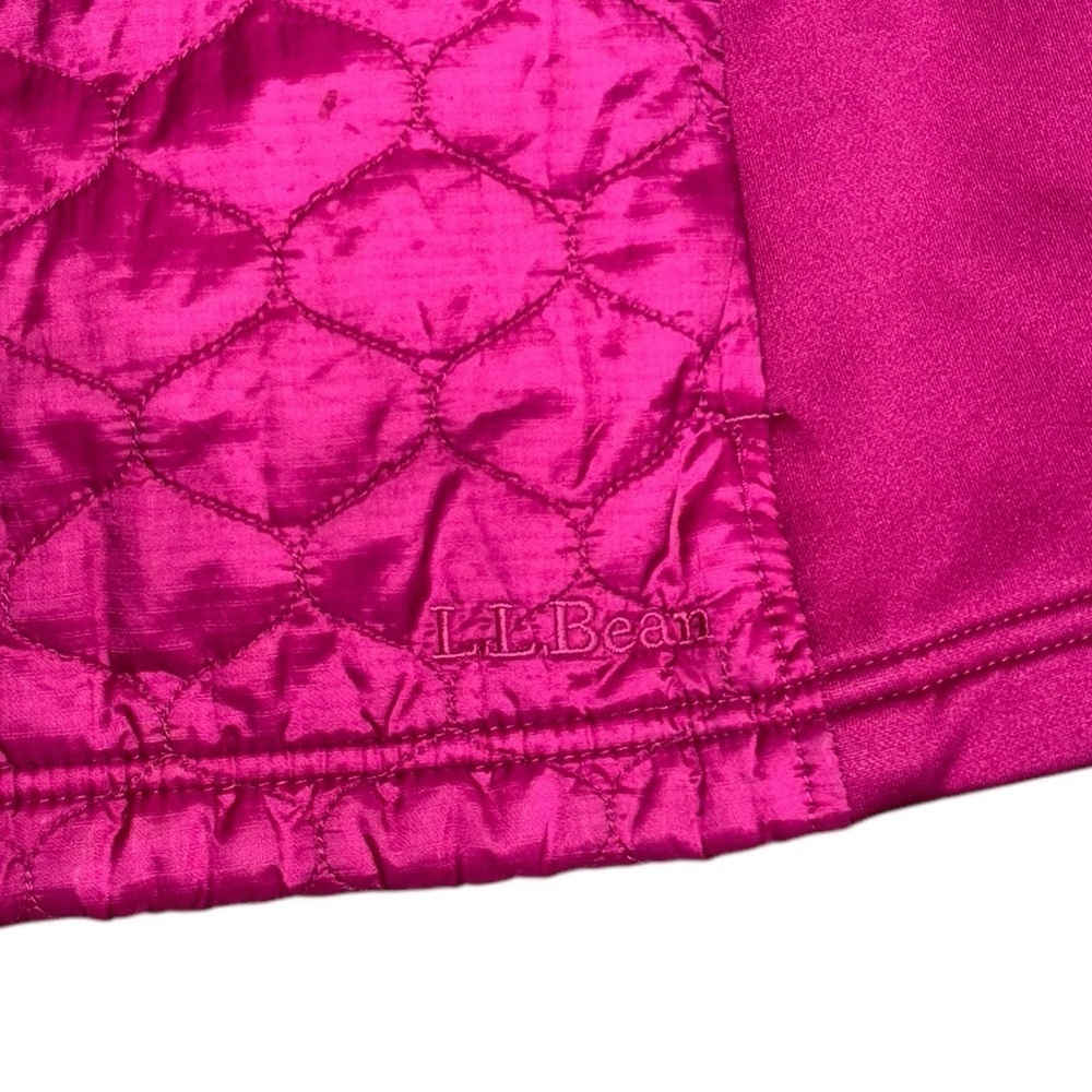 L. L. Bean Quilted Puffer Vest Fuchsia Pink Women’s M Feminine Girly Preppy Warm - Picture 6 of 13